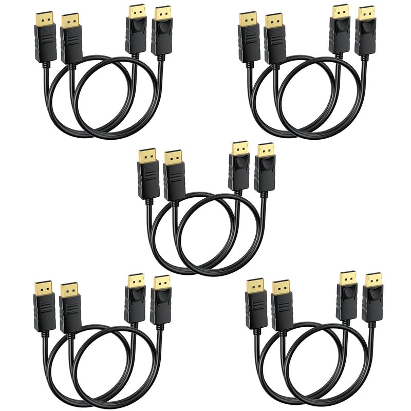 MOSIMLI DisplayPort Cable 3FT 10-Pack, Display Port to Display Port Cable, Gold-Plated, Supports 4K@60Hz, 2K@165Hz, Compatible for Monitor, Computer, Laptop, Graphics Card, Docking Station - Image 1